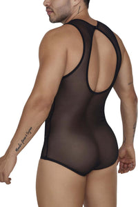 CandyMan 99683 Tulle Bodysuit Color Black