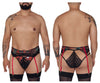 Candyman 99688x Garter Thongs Twong Two Piece Set Color noir