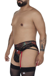 Candyman 99688x Garter Thongs Twong Two Piece Set Color noir