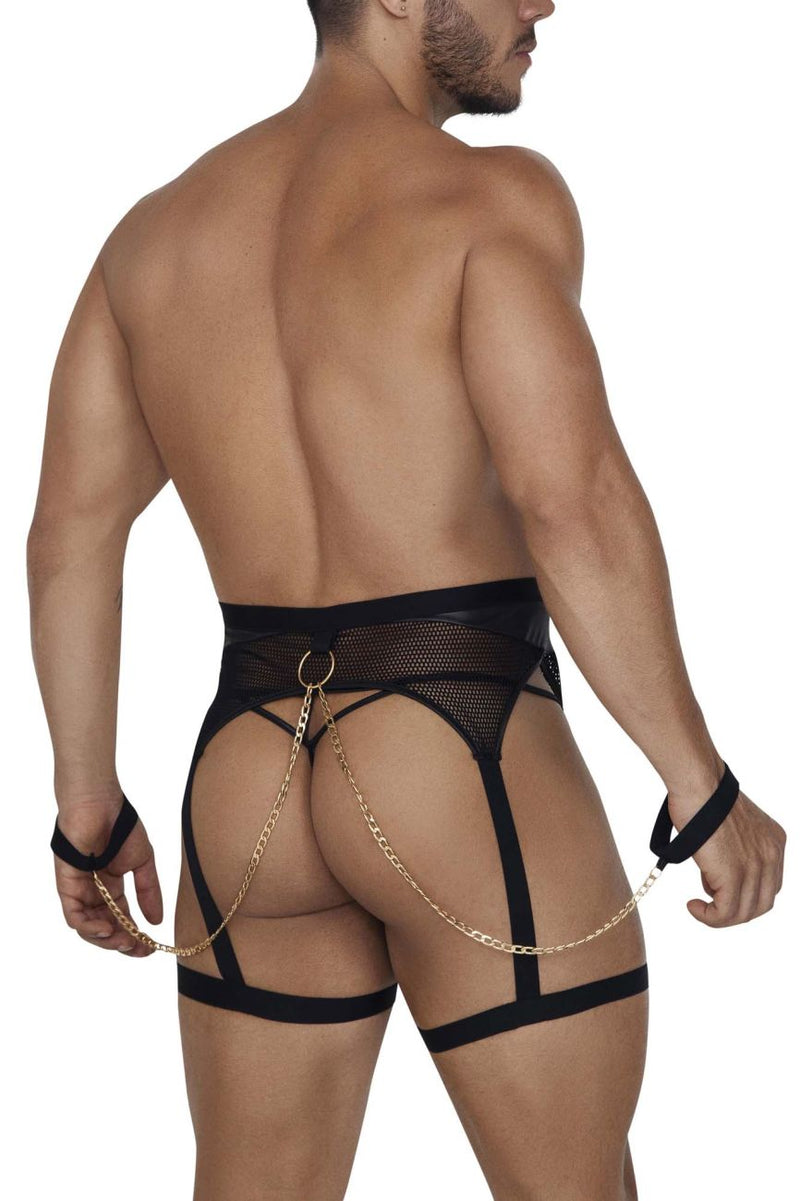 Candyman 99690 Garter tangas de dos piezas Color negro