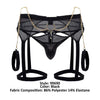 Candyman 99690 Garter Thongs Twoge Two Piece Set Color noir