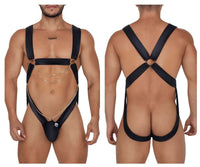 CandyMan 99695 Harness Bodysuit اللون أسود