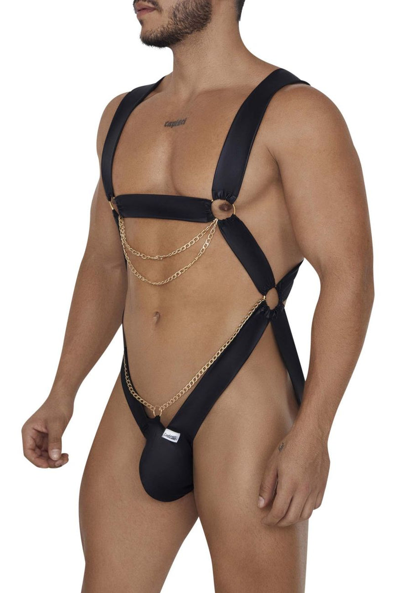 Candyman 99695 Harness Bodysuit Color Black