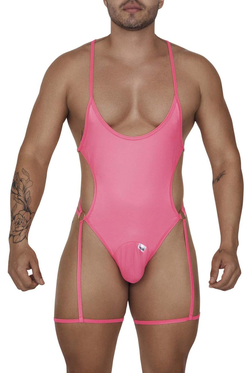 Candyman 99697 Garter Bodysuit Color Pink