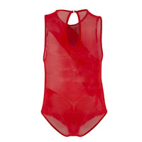 CandyMan 99699X Mesh Bodysuit Color Red