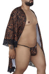 CandyMan 99700X Robe Thong Two Piece Set Color Animal Print