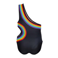 Candyman 99702 Rainbow Bodysuit Color Black