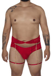 Candyman 99703x Garter Briefs de dos piezas Color Rojo