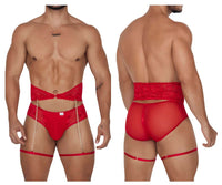 Candyman 99703 Garter Briefs de dos piezas Color Rojo