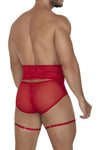 Candyman 99703 Garter Briefs de dos piezas Color Rojo