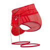 Candyman 99703 Garter Briefs Two Piece Set Color rouge