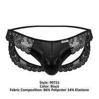 Candyman 99721 Couleur de jockstrap en dentelle noir