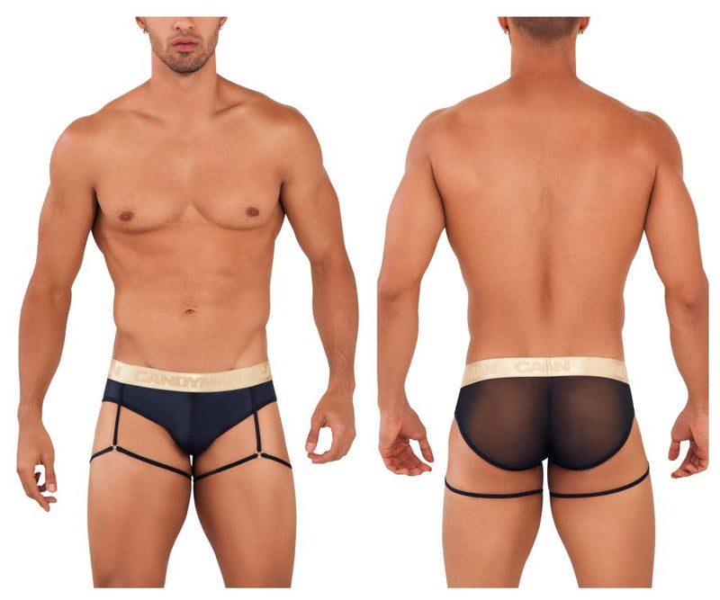 Candyman 99722 Garter Mesh Briefs Color noir