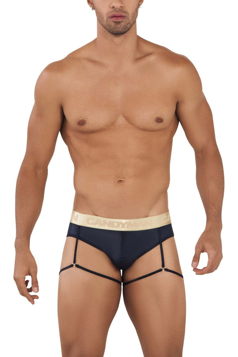 Candyman 99722 Garter Mesh Briefs color negro