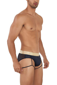 CandyMan 99722 Garter Mesh Briefs Color Black