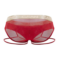 CandyMan 99722 Garter Mesh Briefs Color Red