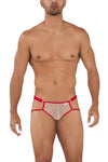 Candyman 99730 encaje color jockstrap beige-rojo