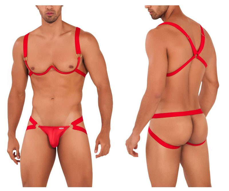 Candyman 99731 Harnais-Bra Bra en deux pièces Couleur rouge