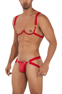 CandyMan 99731 Harness-Bra Two Piece Set Color Red