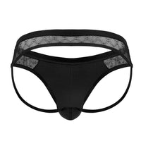 Candyman 99763 Color de jockstrap de encaje negro