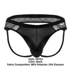 Candyman 99763 Color de jockstrap de encaje negro