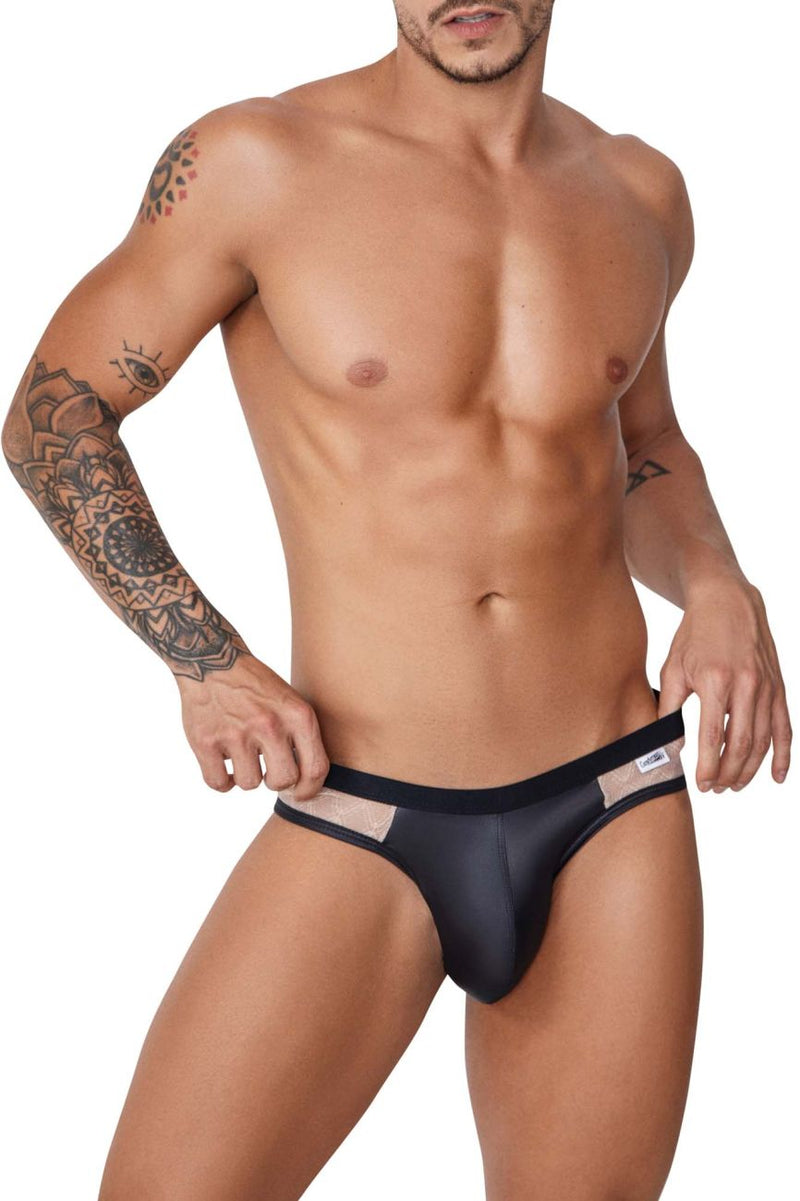 Candyman 99763 Color de Jockstrap Nude-Black