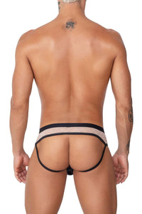 Candyman 99763 Couleur de jockstrap en dentelle nue-noir