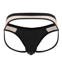 CandyMan 99763 Lace Jockstrap Color Nude-Black