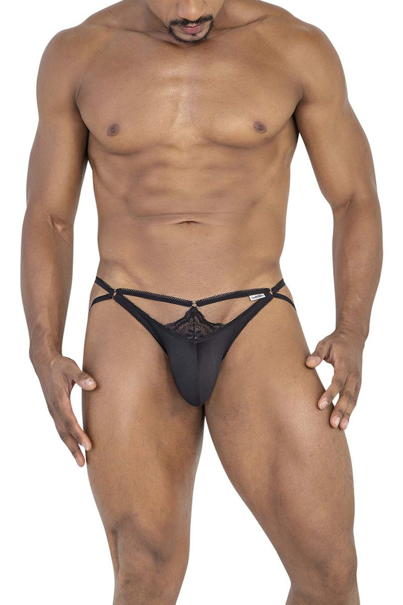 Candyman 99770 Lace Jock Thongs Color Black