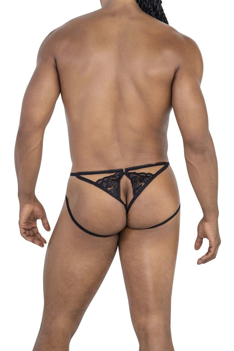 Candyman 99770 Lace Jock Thongs Color Black