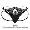 Candyman 99770 Lace Jock Thongs Color Black