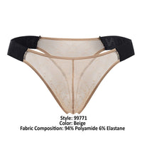 Candyman 99771 Mesh Thongs Color Beige