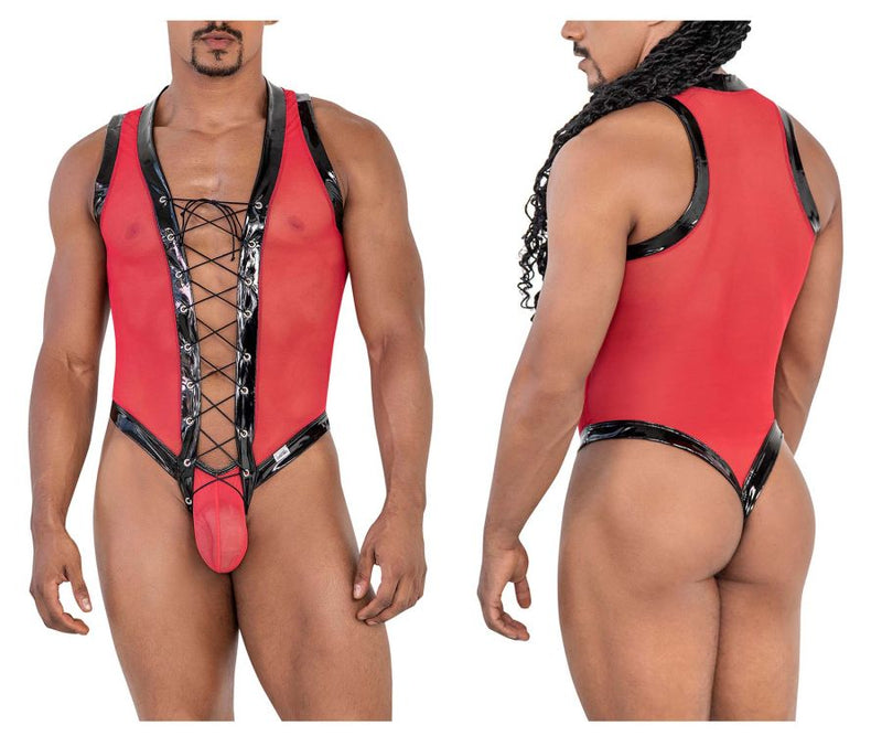 Candyman 99774 Gladiator Bodysuit Color Red