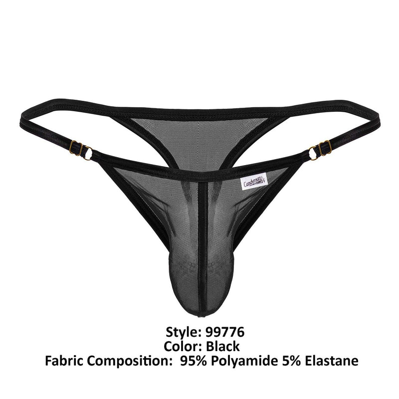 Candyman 99776 Mesh tangas color negro