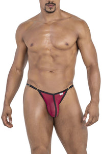 CandyMan 99776 Mesh Thongs Color Burgundy