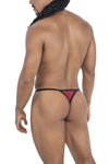 CandyMan 99776 Mesh Thongs Color Burgundy