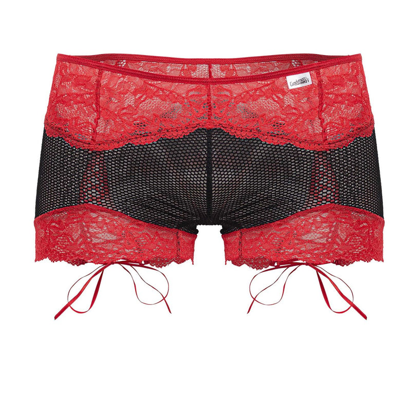 CandyMan 99779 Mesh Lace Trunks Color Black-Red