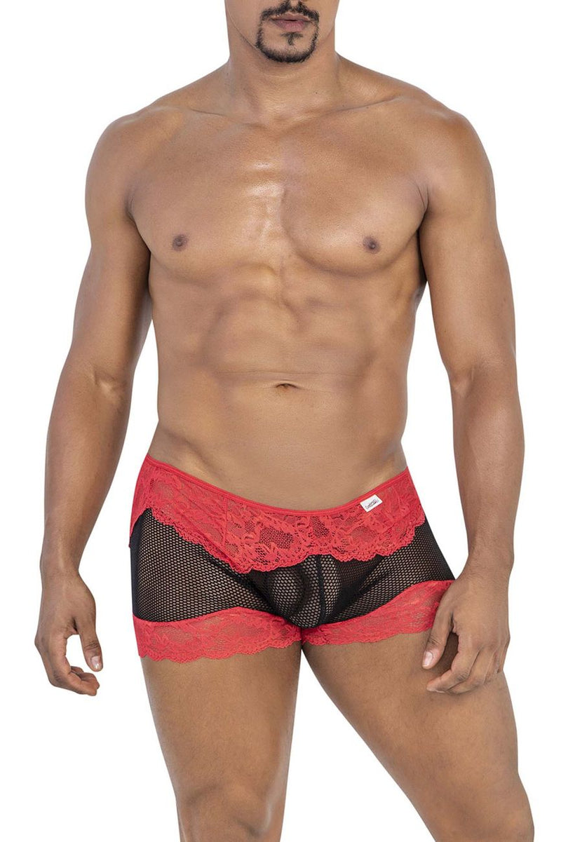 Candyman 99779 Mesh Lace Trunks Color Black-rouge