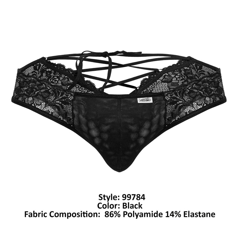 Candyman 99784 Lace Thongs Color noir