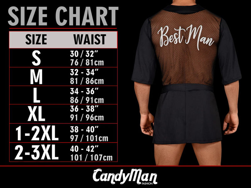 CandyMan 99728X Work-N-Play Bodysuit اللون أسود