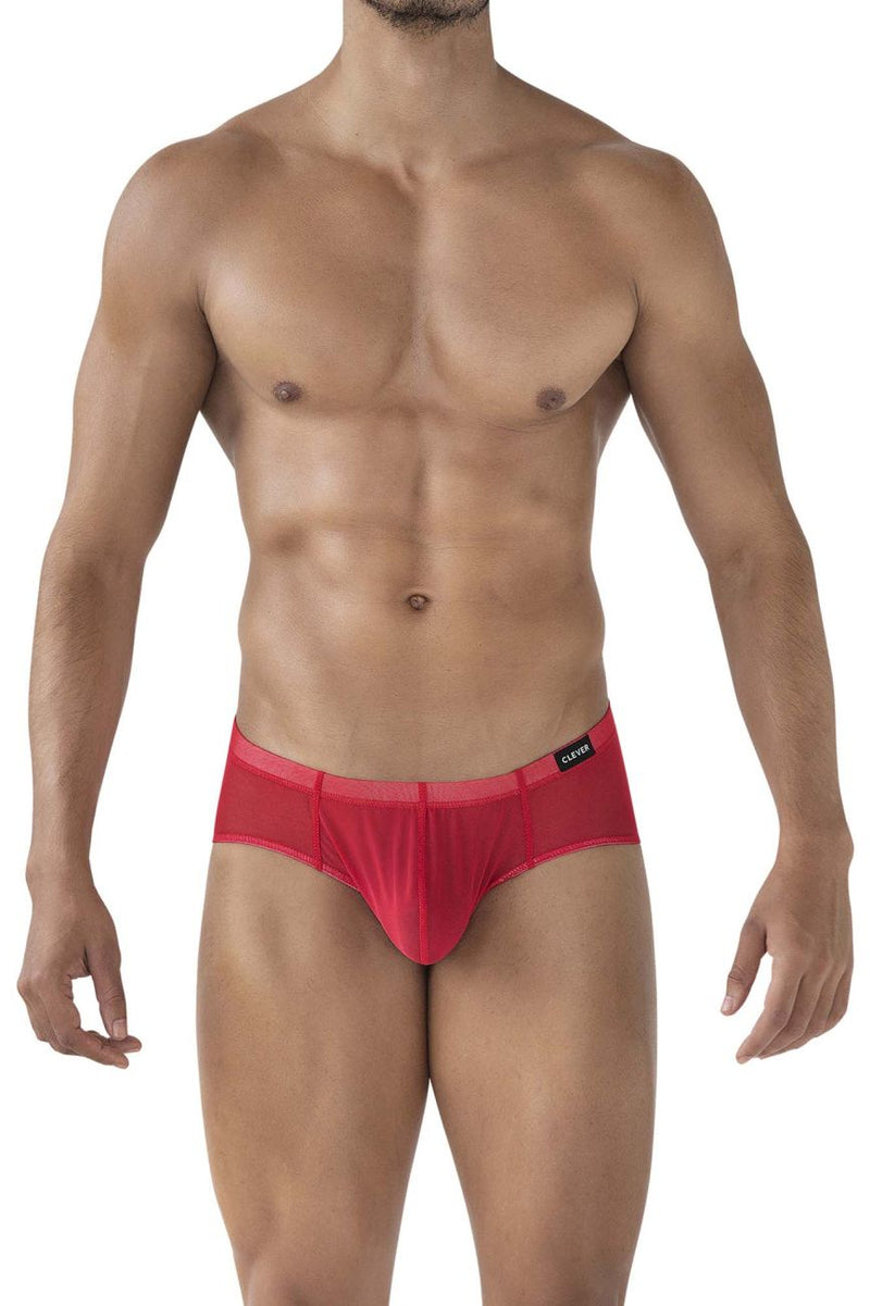 Clever 519962 3PK Australian Latin Briefs Briefs Color Red-Black-Grape