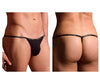 Doreanse 1330-Blk Couple modal de couleur T-thong Black