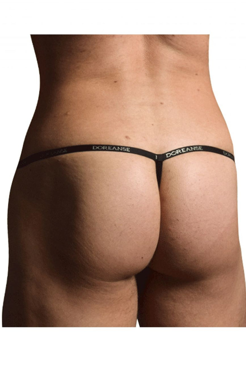 Doreanse 1330-Blk Couple modal de couleur T-thong Black