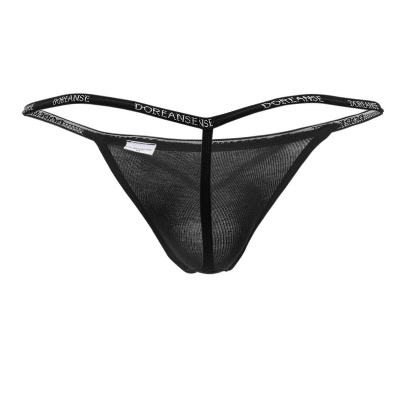 Doreanse 1330-Blk Couple modal de couleur T-thong Black