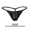 Doreanse 1330-Blk Couple modal de couleur T-thong Black