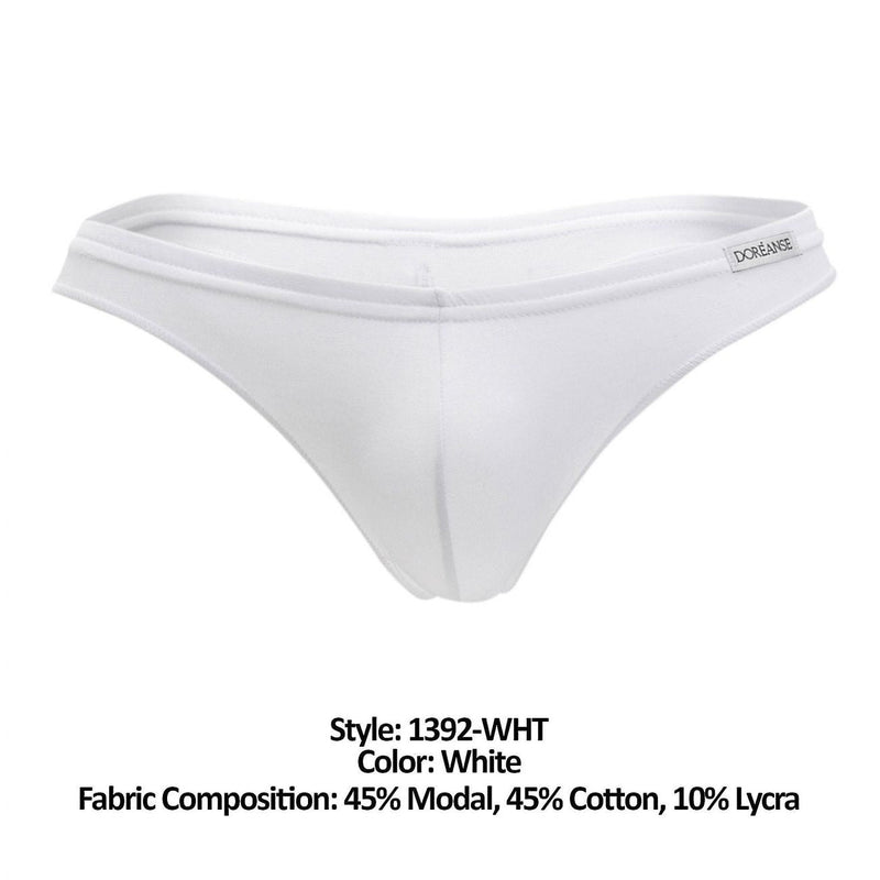 Doreanse 1392- Wht Euro Thong Color White