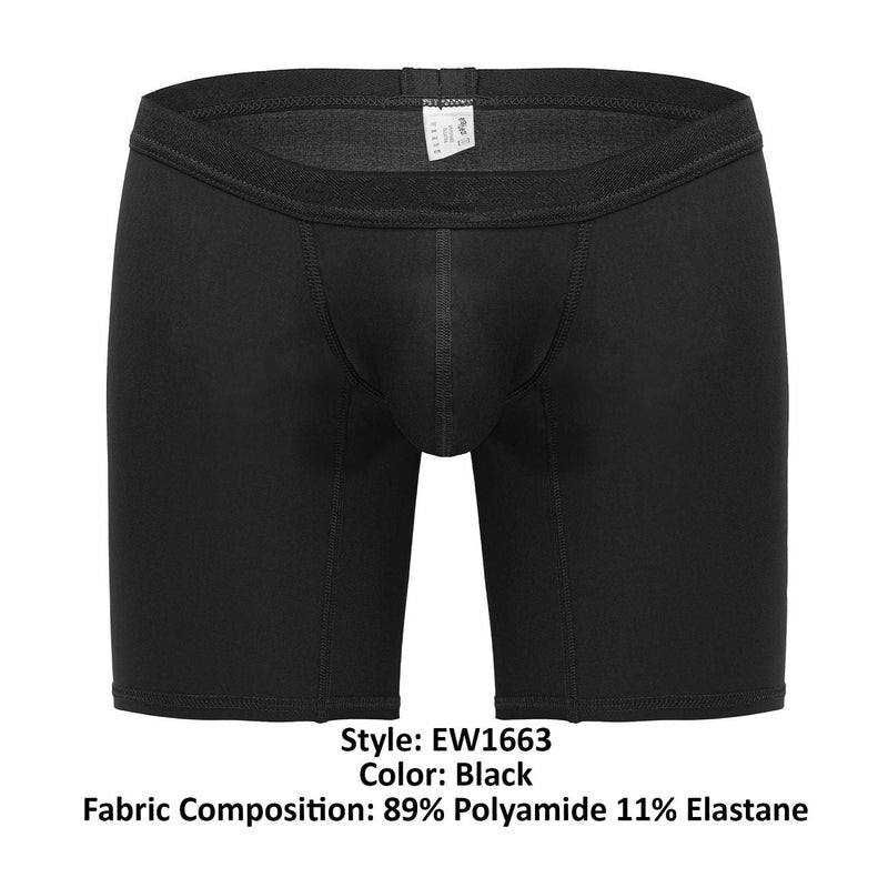 ملابس داخلية بوكسر من ErgoWear EW1663 SLK باللون الأسود