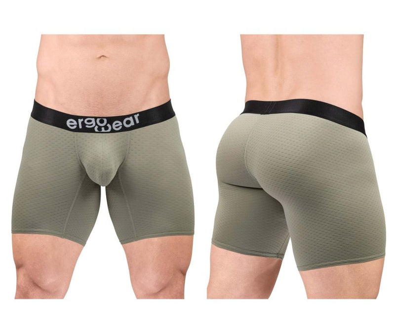 Ergowear EW1680 मैक्स फ्लो बॉक्सर ब्रीफ्स कलर स्मोक ग्रीन