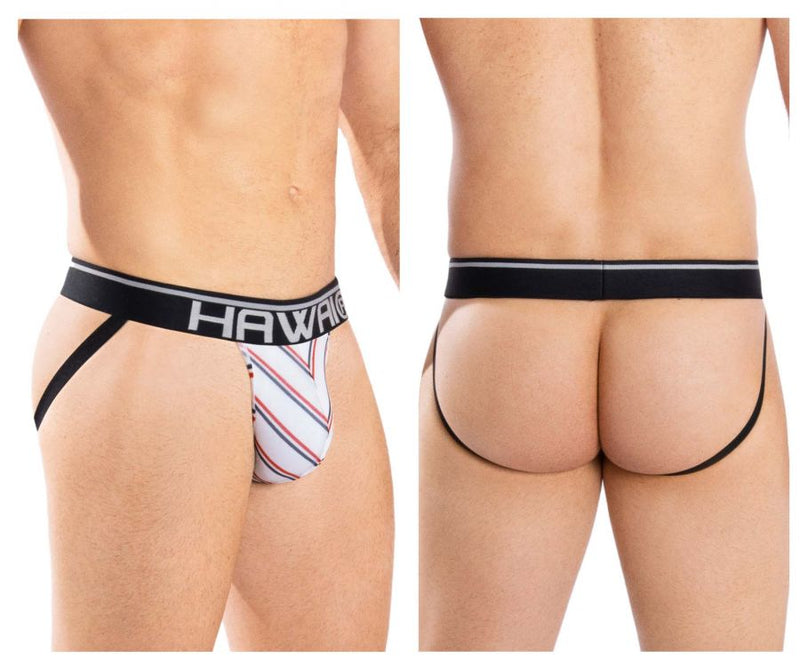 HAWAI 42052 Lines Athletic Jockstrap Color White