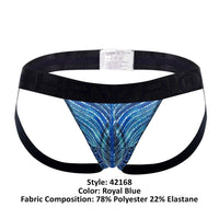 Hawai 42168 Couleur de jockstrap en microfibre imprimé Couleur Royal Bleu